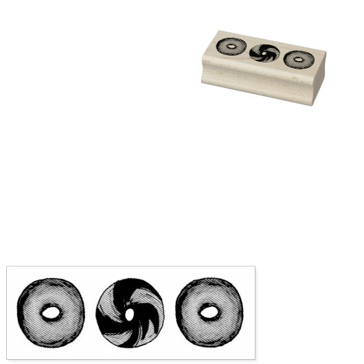 Marmer Rogge Plain Bagels Ontbijt Brunch NYC Deli Rubberstempel (Gestempeld)