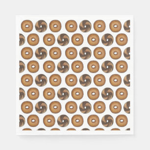 Marmer Rogge Plain Bagels Ontbijt Brunch NYC Deli Servet