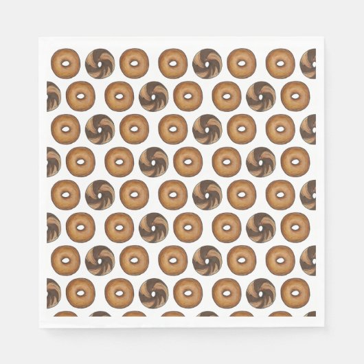 Marmer Rogge Plain Bagels Ontbijt Brunch NYC Deli Servet (Voorkant)