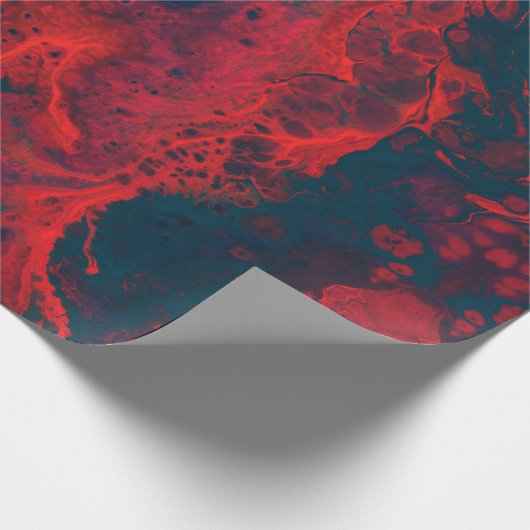 Marmer rood en zwart verpakkingspapier cadeaupapier (Hoek)