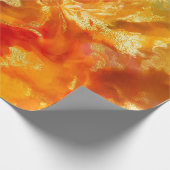 Marmer rood sinaasappel, goud, print inpakpapier (Hoek)