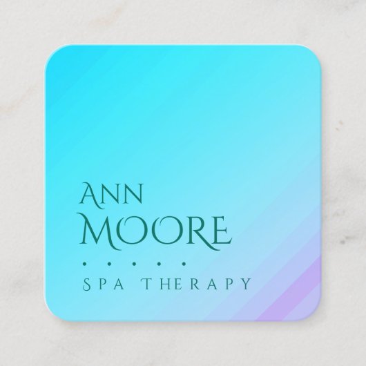 Marmer roomgroen vierkante visitekaartje (Voorkant)