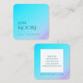 Marmer roomgroen vierkante visitekaartje (Voorkant / Achterkant)