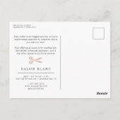 Marmer & Roos Gold | Hair Salon Business Heropenin Briefkaart (Achterkant)