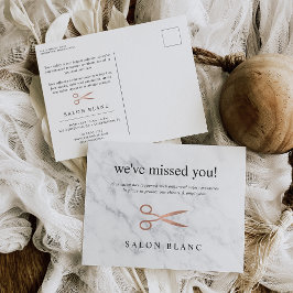 Marmer & Roos Gold | Hair Salon Business Heropenin Briefkaart