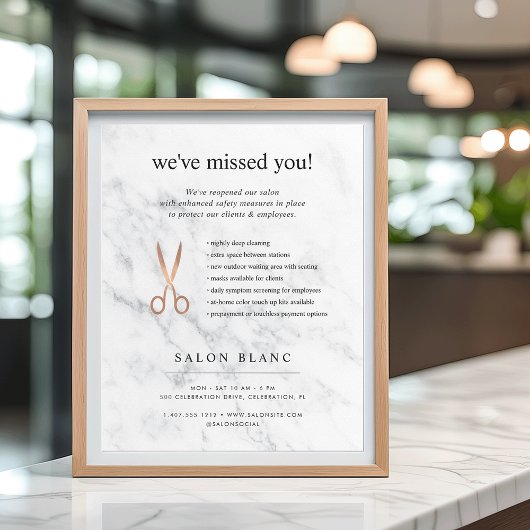 Marmer & Roos Gold Hair Salon Heropening Poster