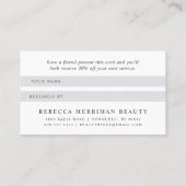 Marmer & Roos Gold Lashes & Brows Beauty Aanbevelingskaartje (Achterkant)