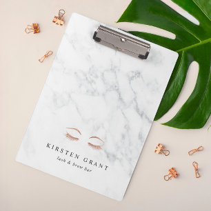 Marmer & Roos Gold Lashes & Brows Beauty Logo Klembord