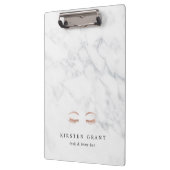 Marmer & Roos Gold Lashes & Brows Beauty Logo Klembord (Links)