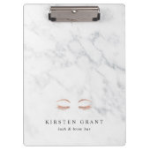 Marmer & Roos Gold Lashes & Brows Beauty Logo Klembord (Voorkant)