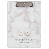 Marmer & Roos Gold Lashes & Brows Beauty Logo Klembord (Voorkant)