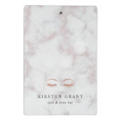 Marmer & Roos Gold Lashes & Brows Beauty Logo Mini Klembord (Achterkant)