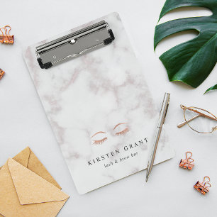 Marmer & Roos Gold Lashes & Brows Beauty Logo Mini Klembord