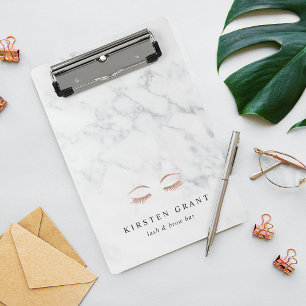 Marmer & Roos Gold Lashes & Brows Beauty Logo Mini Klembord