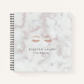Marmer & Roos Gold Lashes & Brows Beauty Logo Notitieboek (Voorkant)