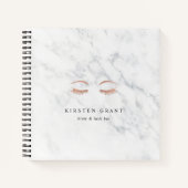 Marmer & Roos Gold Lashes & Brows Beauty Logo Notitieboek (Voorkant)