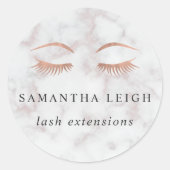 Marmer & Roos Gold Lashes & Brows Beauty Ronde Sticker (Voorkant)