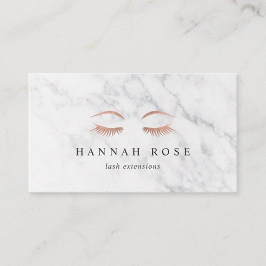 Marmer & Roos Gold Lashes & Brows Beauty Visitekaartje (Voorkant)