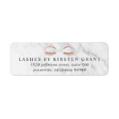 Marmer & Roos Gold Lashes & Brows Return Address Etiket (Voorkant)