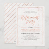 Marmer & Roos Gold Lijst | Moderne Pensioenpartij Kaart (Voorkant / Achterkant)