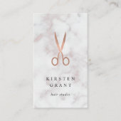 Marmer & Roos Gold Scissors Haarstylist Visitekaartje (Voorkant)