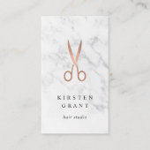Marmer & Roos Gold Scissors Haarstylist Visitekaartje (Voorkant)