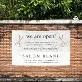 Marmer & Roos Gold Scissors Hair Salon ReOpening Spandoek