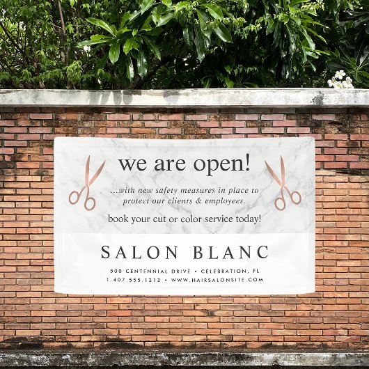 Marmer & Roos Gold Scissors Hair Salon ReOpening Spandoek