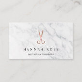 Marmer & Roos Gold Scissors Logo Haarstylist Visitekaartje (Voorkant)