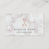 Marmer & Roos Gold Scissors Logo Haarstylist Visitekaartje (Voorkant)