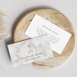 Marmer & Roos Gold Scissors Logo Haarstylist Visitekaartje