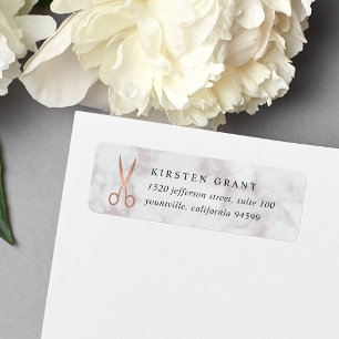 Marmer & Roos Gold Scissors Logo Return Address Etiket