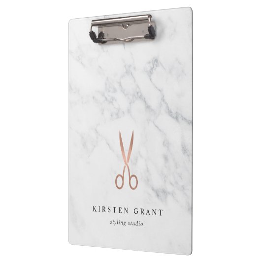 Marmer & Roos Gold Scissors Salon Logo Klembord (Links)