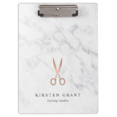 Marmer & Roos Gold Scissors Salon Logo Klembord (Voorkant)