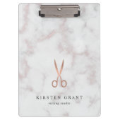 Marmer & Roos Gold Scissors Salon Logo Klembord (Voorkant)