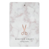 Marmer & Roos Gold Scissors Salon Logo Mini Klembord (Achterkant)