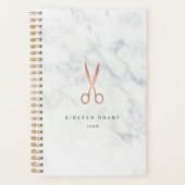 Marmer & Roos Gold Scissors Salon Logo Planner (Voorkant)