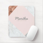 marmer, roos goud, grijs en wazig roze muismat (Met muis)