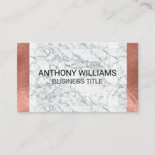 Marmer Roos Goudfolie Glossy Metallic Trim Visitekaartje