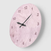 Marmer roze abstracte, moderne schattig grote klok (Hoek)