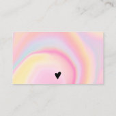 Marmer roze bedankt dat je verliefd bent geworden visitekaartje (Achterkant)