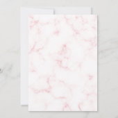 Marmer Roze Bruids Brunch Champagne Kaart (Achterkant)