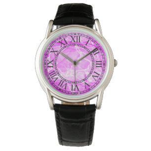 Marmer Roze Digitaal Document Horloge