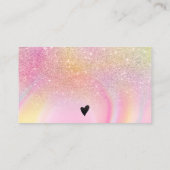 Marmer roze glitter bedankt voor je liefde visitekaartje (Achterkant)