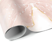 Marmer Roze Glitter Inpakpapier (Rol Hoek)