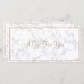 Marmer Roze Goud Salon Modern Cadeaubon (Voorkant / Achterkant)