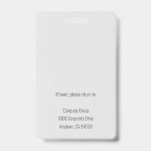 Marmer & Roze Gouden Haarstudio Personeels ID-foto Badge (Achterkant)