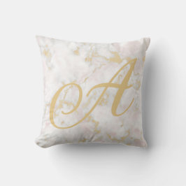 Marmer Roze Gouden Patroon Kussen Accessoire