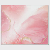 Marmer roze met glitters voor alle doeleinden cadeaupapier (Vlak)