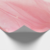 Marmer roze met glitters voor alle doeleinden cadeaupapier (Hoek)